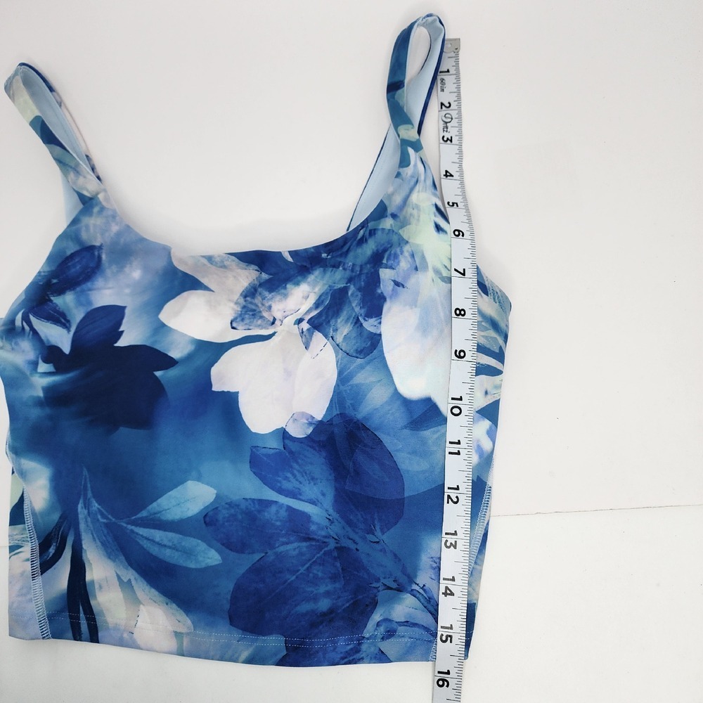 Old Navy Active Powersoft Bra Top Women's Small Light Support Floral Blue NWT - Picture 4 of 6